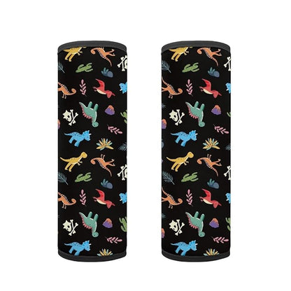 Biyejit Cartoon Dinosaurs Baby Car Seat Belt Covers for Boys and Girls, Carseat Shoulder Padding, Soft Car Seat Neck Cover, Car Seat Straps Shoulder Pads, Seat Strap Cover for Baby Kids