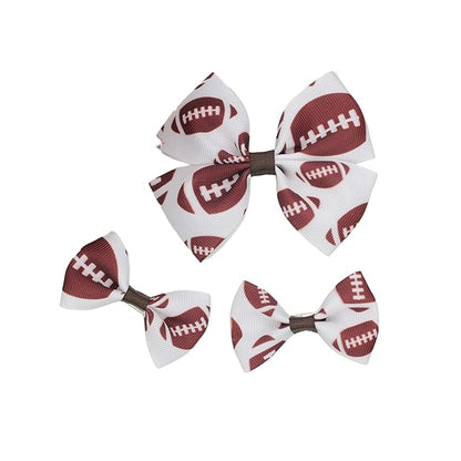 BBTDIN Baby Football Hair Bow Clips Girl Football Bows Baby Football Hair Clips Bow BBG19 (3 Pcs-F2)