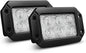 Nilight 15029S-B 2PCS 18w Flush Mount Lights Spot Work Driving Bar Off Road Led Jeep Truck Tacoma Bumper ATV UTV,2 Years Warranty