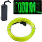 lychee 15ft El Wire,Neon Glowing Strobing Electroluminescent Light El Wire/Battery Pack for Parties, Halloween Decoration (Green)