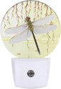 Retro Dragonfly Night Lights Plug into Wall Weeping Willows by The River Dragonfly Decorative Night Light Dusk to Dawn LED Lighting for Bedroom Bathroom Living Room