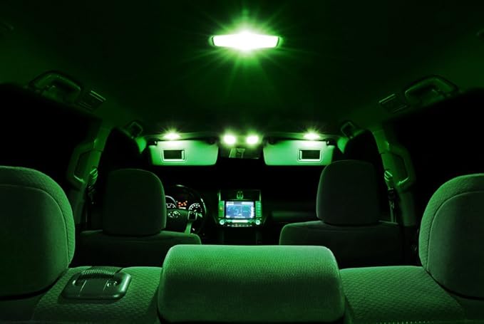 XtremeVision Interior LED for Dodge Caliber 2007-2012 (6 Pieces) Green Interior LED Kit + Installation Tool