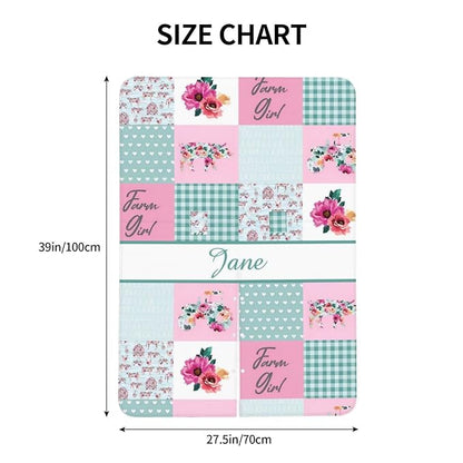 Personalized Baby Car Seat Canopy for Babies with Name, Custom Car Seat Covers for Girls, Floral Farm Nursing Breastfeeding Stroller Cover Infant Carseat Canopies for Newborn