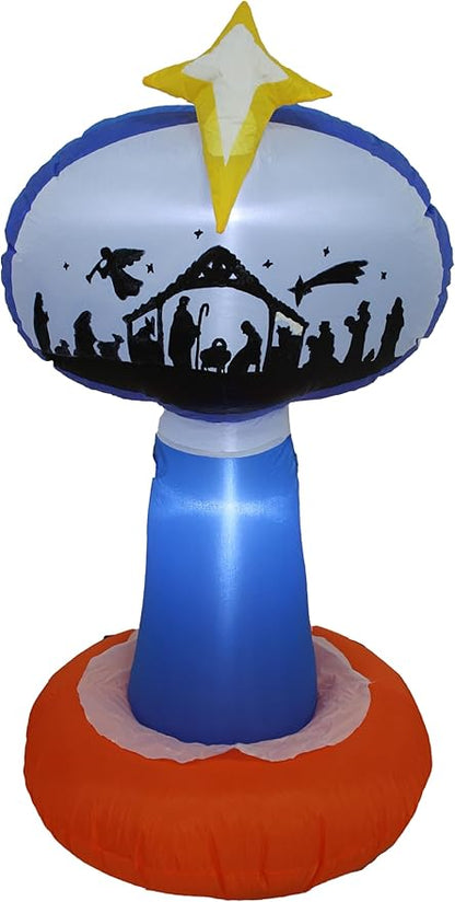 TRMESIA 4 FT Inflatable Christmas Yard Sign Decorations, LED Lighted Indoor Outdoor Xmas Blow up Decor,Christmas Garden Yard Lawn Decoration Enhance Winter Festivities