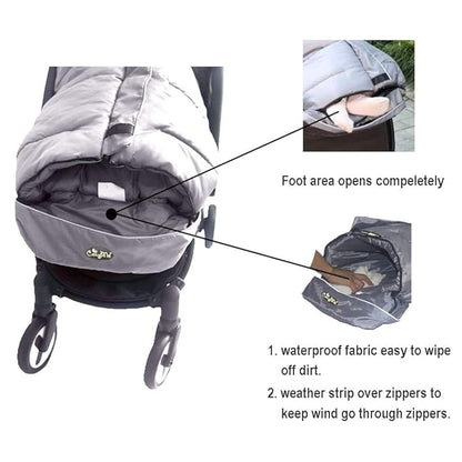 CozyMe Stroller Footmuff Go 3 Seasons for Toddler,Wind Proof,Anti-slip Winter Bunting Bag,6-36M Toddler Stroller Warmer