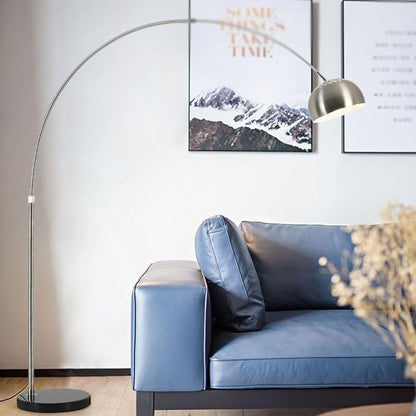 Corner Floor Lamp Modern Simple Floor Lamp Nordic Living Room Office Marble Decorative Stainless Steel Lamps Ambient Reading(Small)