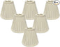 Royal Designs, Inc. CS-841EG-6 Pleated Empire Chandelier Shade, 3 x 6 x 5, Eggshell, 6-Pack