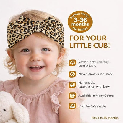 Baby Girl Headbands-Infant,Toddler Cotton Handmade Hairbands with Bows Child Hair Accessories
