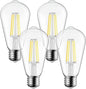 Brightown 4 Pack LED Edison Bulbs, 6W, Equivalent 60W, High Bright 5000K White,750 Lumens, Non-Dimmable, E26 Medium Base ST58 Antique Filament Bulbs with 83+ CRI for Ceiling Fan Bathroom Porch