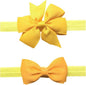 2pc/Set Baby Girls Grosgrain Ribbon Hairband Set Ribbon Bows Hair Tie Headband JB10