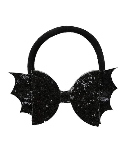 Fancheer Baby Girls Glitter Black Bat Bow Headband Infant Toddler Birthday Party Hair Accessories