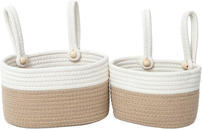 YAHUAN Cotton Hanging Basket for Organizing Hanging Wall Basket