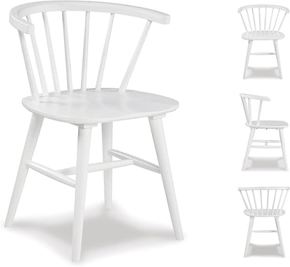 Signature Design by Ashley Grannen Modern 18" Spindle Back Dining Chair, 2 Count, White