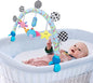 Caterbee Travel Arch Bassinet Mobile Toys for Infant & Toddlers,Clip on Stroller Toy Crib Accessory & Pram Activity Bar Toy for Indoor and Outdoor (Elephant)