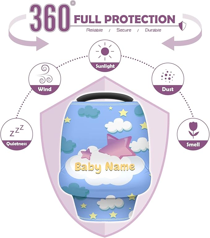 Baby Car Seat Stroller Cover Nursing Cover New Mom Breastfeeding Scarf Soft Stretchy Infant Carrier Cover Car Canopy Coverage