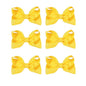 3' Hair Bows Clips for Girls & Toddlers - 6 PCS Alligator Clips Grosgrain Ribbon Solid Color Hair Accessories - Yellow