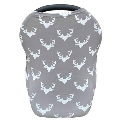 Baby Car Seat Cover Deer Printing Nursing Cover Extra Soft Extra Stretchy