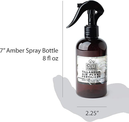 Cute Farms Tillandsia Air Plant Fertilizer | Gentle Daily Use Formula Plant Food | Formulated Nutrients for Air Plants (8 oz. Spray Bottle)