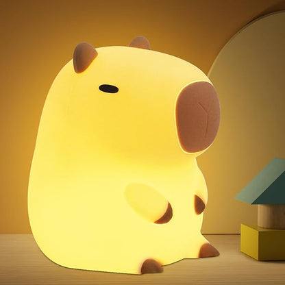 OkiyiD Capybara Night Lamp, Capybara for Loved Ones and Friends, Capybara Light Gift, ABS+SIL, Touch Control, Portable Rechargeable Dimmable, Best Choice for Gift Giving (Capybara)