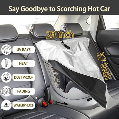 Car Seat Sun Shade Cover Baby car seat Cooler Infant Car Seats Heat Protector Keeps Your Toddler Baby Seat at a Cool Temperat