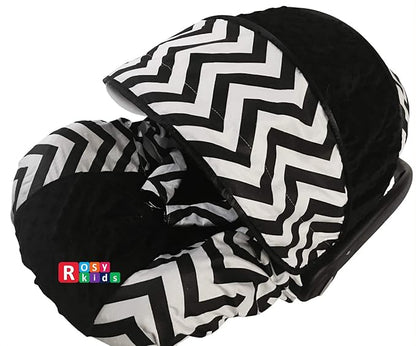 Rosy Kids Infant Carseat Canopy Cover 3 Pc Whole Caboodle Baby Car Seat Cover Kit 19JE01