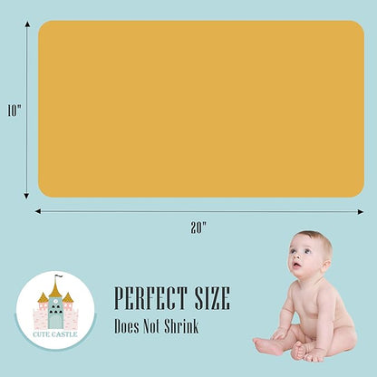 Cute Castle 12 Pack Muslin Burp Cloths for Baby - Ultra-Soft 100% Cotton Baby Washcloths - Large 20'' by 10'' Super Absorbent Milk Spit Up Rags - Burpy Cloths for Unisex, Boy, Girl - Honey