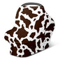 Baby Car Seat Stroller Covers Brown Cow Print Nursing Cover Breastfeeding Scarf Soft Breathable Stretchy Coverage Carseat Canopy Cover for Boys and Girls Soft Breathable Multi Use