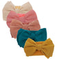 KIDOCHEESE Hairband, Baby Girl Nylon Headbands with Bows, Handmade Hairbands Elastics Hair Accessories for Newborn Infant Toddlers Kids, 5 Pcs (KK69-06)