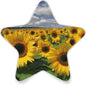 Sunflower Field Plug in LED Night Light Lamp with Dusk to Dawn Sensor for Hallway, Kitchen, Bathroom, Bedroom - Star Shaped Decor