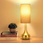Touch Gold Table Lamp for Nightstand, 3-Way Dimmable, Space Saving & No Assembly Required, Upgraded Small Bedside Lamp for Bedroom, Living Room, Office (Bulb Included)