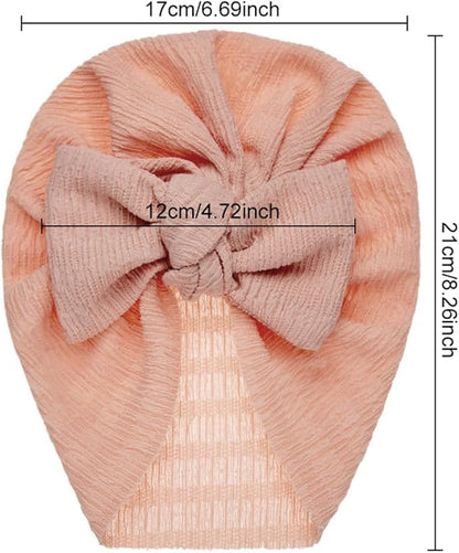 Newborn Babies Headwrap Hat Infant Toddler Cotton Soft Cute Nursery Beanie Headbands Top Bowknot Cap