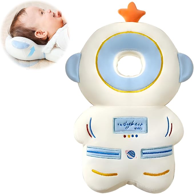 Baby Walker Head Protector Backpack Toddler Adjustable Head Protection Safety Pad for 5-24 Months Learning Walking Crawling Astronaut