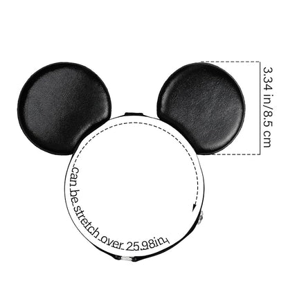 Adjustable Mouse Ears Headband, PU Ears Elastic Hairband for Unisex Kids Baby Boys Girls Kid Party Supplies