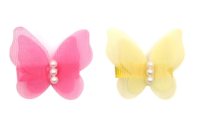 Zapire 16 Packs Baby Girl Hair Clips Chiffon Non-slip Butterfly Clips Barrettes for Girls Baby Kids Children Toddlers Hair Accessories (16 packs)