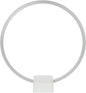 Brightech Circle LED Nightstand Lamp with USB Port – Compact Bed Stand Lamp for Bedroom, Living Room - Modern Asian Table & Desk Lamp on Side & End Tables - White