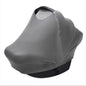 Parker Baby 4 in 1 Car Seat Cover for Girls and Boys - Stretchy Carseat Canopy, Nursing Cover, Grocery Cart Cover, High Chair Cover - Gray