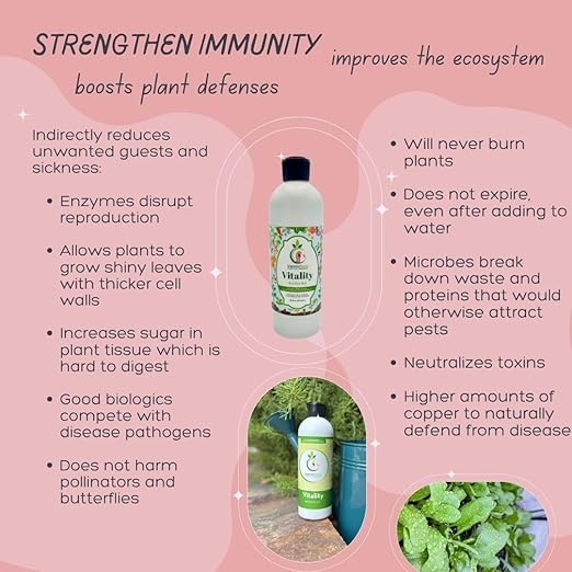 VermisTerra Vitality 16 oz - Growth Accelerator, Energy Booster, Seedling Fertilizer, Organic Plant Food, Promote Rapid Growth, All Plants, Root Cuttings, Will Not Burn, Reduces Transplant Shock