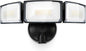 LUTEC 75W 8000 Lumen Floods Light Outdoor, Switch Controlled LED Security Lights with 3 Adjustable Heads, 5000K Daylight, IP65 Waterproof Exterior Flood Light for Outside Garage, Yard, Patio-Black