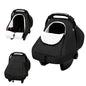 SWESEN Winter Car Seat Covers for Babies, Cozy & Warm Cover, Infant Car Seat Canopy Water Resistant, Universal Cold Weather Shield, Black