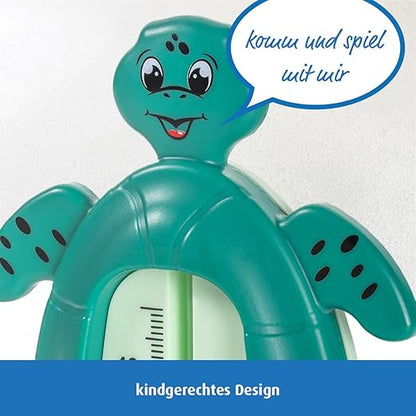 Reer Turtle Baby Thermometer for Bath, Child-Proof Bath Thermometer, Green