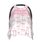 Personalized Baby Car Seat Canopy with Name – Custom Pink Bow Minky Nursing Cover for Girls, Soft Stroller Cover for Infants & Newborns, Carseat Canopy for Breastfeeding