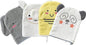 Idea Liftoff™ Baby Wash Cloth Bath Mits (4 Count Assorted), Gray, White, Yellow, Pink