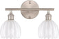 Shenmoyl Bathroom Light Fixtures, 2-Light Vanity wall Light Over Mirror with White Tulip Glass Shade for Bedroom Living Room (Bulb Not Included), Satin Nickel