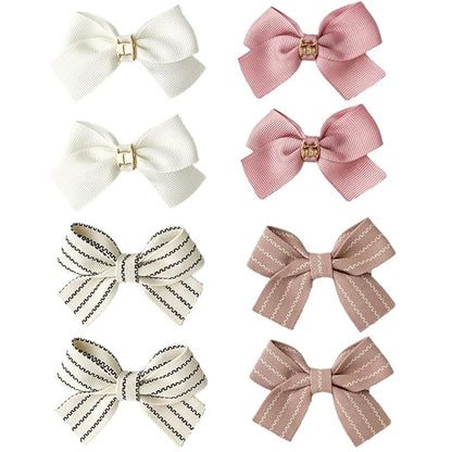 8PCS Baby Girl Dog Gift Wrap Hair Bow Clips Barrettes, Assorted Hair Accessories Alligator Clip for Little Girls Toddler Kids Teens