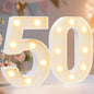 Pooqla 50th Birthday Decorations for Women Men, Light Up Numbers 50 for Party Table Backdrop Wall Decors, 50th Birthday Gift for Her Him, Marquee Number for Wedding Anniversary Decorations
