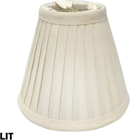 Royal Designs, Inc. CS-841EG-6 Pleated Empire Chandelier Shade, 3 x 6 x 5, Eggshell, 6-Pack