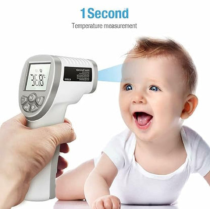 Infrared Thermometer for Adults, Kids and Object, Non-Contact Forehead Thermometer with Object Mode Function, Touchless Infrared Digital Temperature Gun, Fever Alert and Set Memory Recall