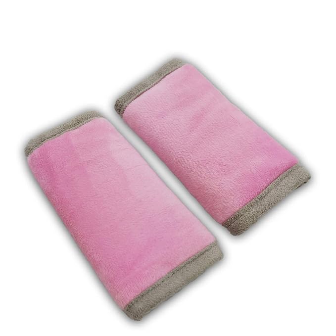 Car Seat Strap Pads Covers for Baby Kids, Seat Belt Covers Cushion for boy Girl, Protect Neck and Shoulder rubbing, Anti-Slip Design, Universal for Stroller/Carrier/Pushchair; Pink
