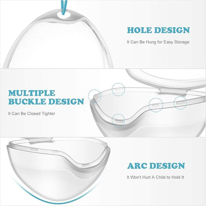 4PCS Transparent Pacifier Storage Box Clip - Clear Pacifier Holder Case Pacifier case,Pacifier Holder case,Pacifier Container for Baby Infant Newborn Toddler Outdoor Travel Pacifier Holder