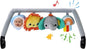 TinlyFinly Baby Bouncer Toy Bar Soft with 4 Hanging Sensory Toys Attachment, Compatible with Baby Bjorn Bouncer, with Mirror, Rattle, Crinkle Sound for Babies All Ages (Colorful Animals)